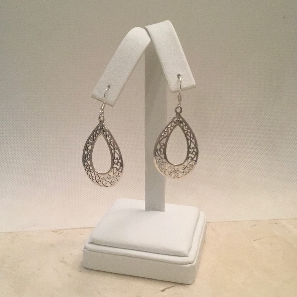 .925 Sterling Silver Filigree Earrings - Picture 14 of 16